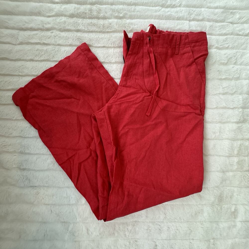 NWT Just Living Linen Pants - Large - Coral Pink - RN# 126205